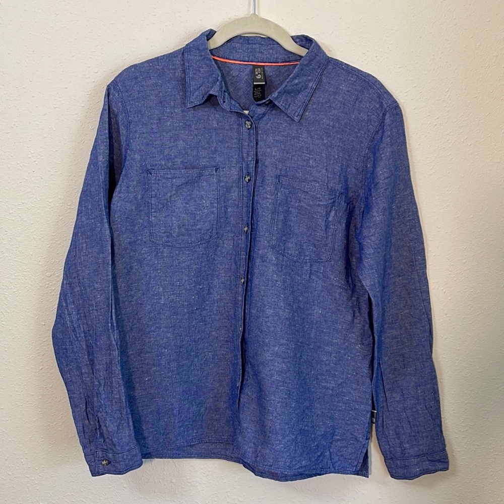 Bright Blue Linen Shirt